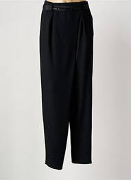 Pantalon droit tissage crêpe taille normale noir SONIA RYKIEL femme