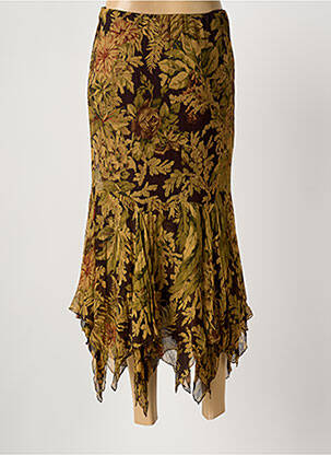 Jupe longue tissage crêpe marron RALPH LAUREN femme