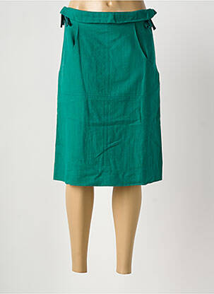 Jupe mi-longue coupe droite vert SONIA RYKIEL femme