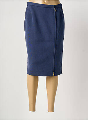 Jupe mi-longue taille à pinces bleu SONIA RYKIEL femme