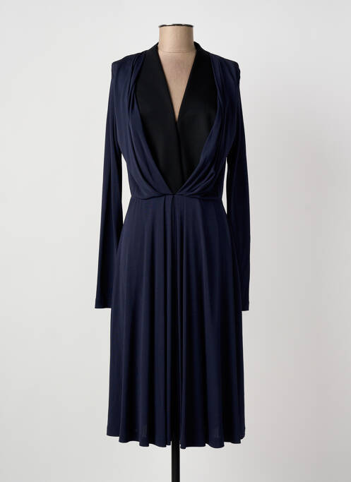 Robe mi-longue manches longues manches longues bleu SONIA RYKIEL femme