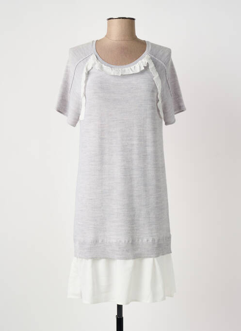 Robe courte manches courtes manches courtes gris SONIA RYKIEL femme