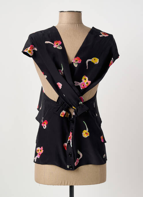 Top col carré sans manche noir SONIA RYKIEL femme