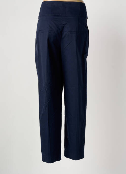 Pantalon droit tissage popeline taille haute bleu SONIA RYKIEL femme
