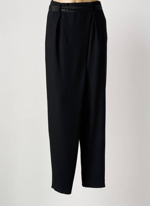 Pantalon droit tissage crêpe taille normale noir SONIA RYKIEL femme
