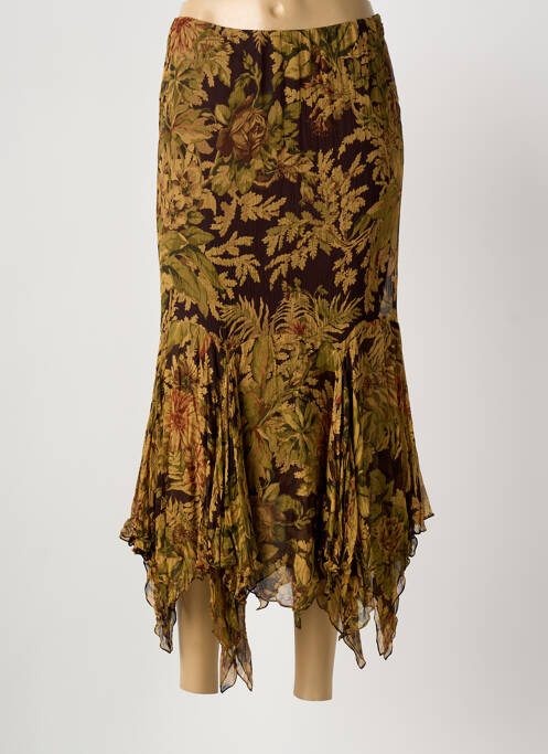 Jupe longue tissage crêpe marron RALPH LAUREN femme