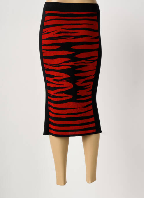 Jupe mi-longue taille haute rouge SONIA RYKIEL femme