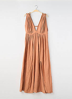 Robe longue sans manche sans manche orange BAHAAR femme