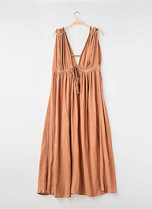 Robe longue sans manche sans manche orange BAHAAR femme