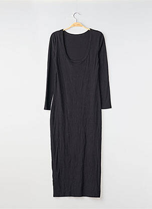 Robe longue manches longues manches longues noir CAMAIEU femme