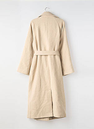 Manteau long coupe cintrée sans capuche beige NA-KD femme