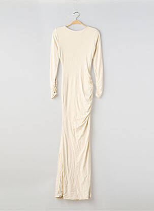 Robe longue manches longues manches longues beige OH POLLY femme