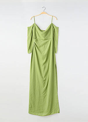 Robe longue manches courtes manches courtes vert LADY PIPA femme