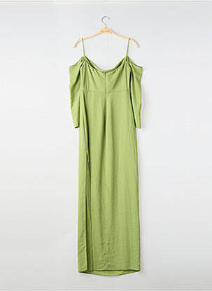 Robe longue manches courtes manches courtes vert LADY PIPA femme