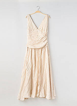 Robe longue sans manche sans manche beige LOUNGE femme