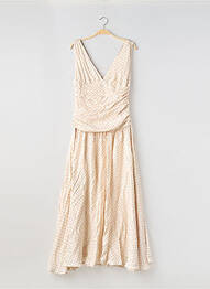 Robe longue sans manche sans manche beige LOUNGE femme