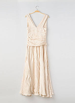 Robe longue sans manche sans manche beige LOUNGE femme