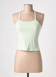 Top stretch sans manche vert NUBLADA femme