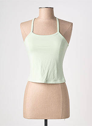 Top stretch sans manche vert NUBLADA femme