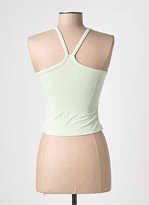 Top stretch sans manche vert NUBLADA femme
