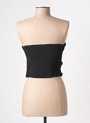 Top coupe cintrée sans manche noir NA-KD femme