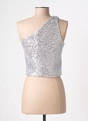 Top stretch sans manche argent BROWNIE femme