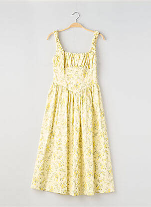 Robe mi-longue jaune GINA TRICOT femme