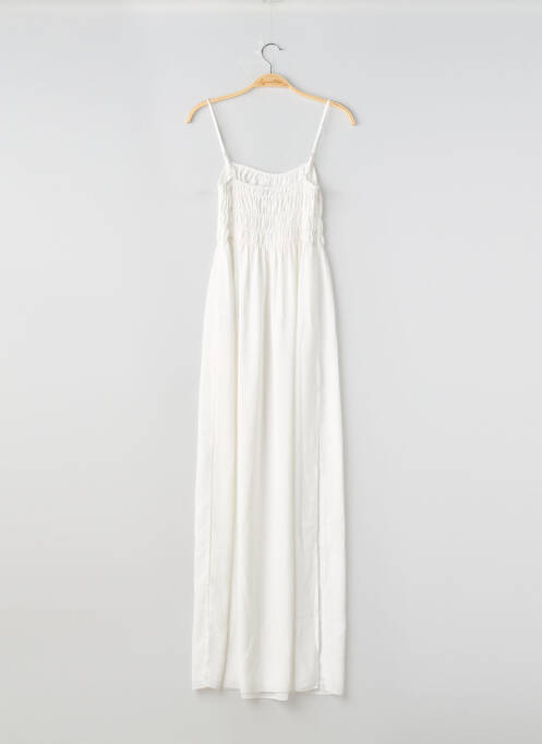 Robe longue manches bretelles ajustables fines bretelles blanc OH POLLY femme