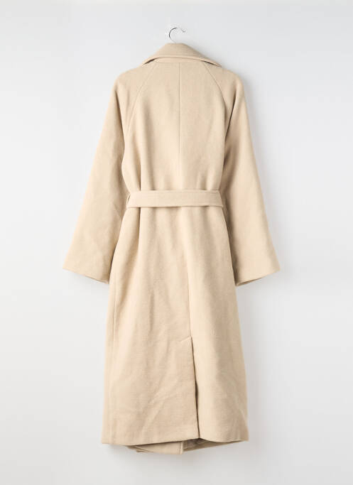 Manteau long coupe cintrée sans capuche beige NA-KD femme