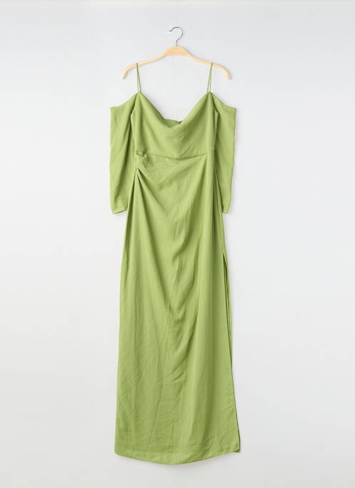 Robe longue manches courtes manches courtes vert LADY PIPA femme