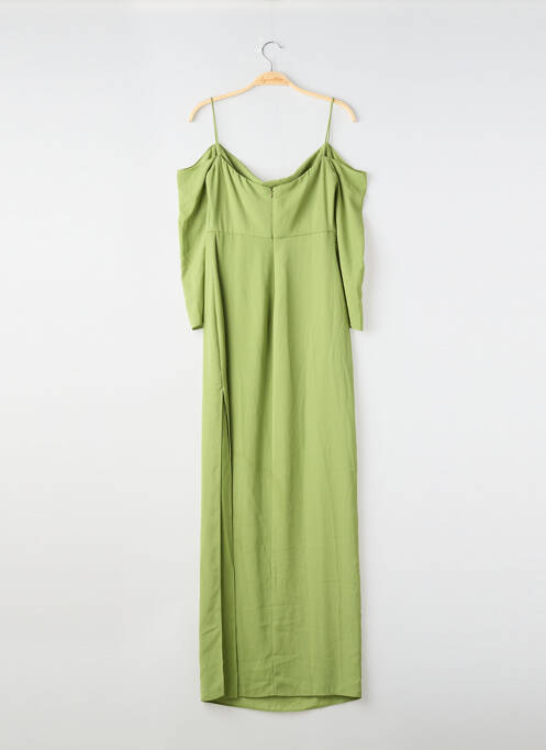 Robe longue manches courtes manches courtes vert LADY PIPA femme