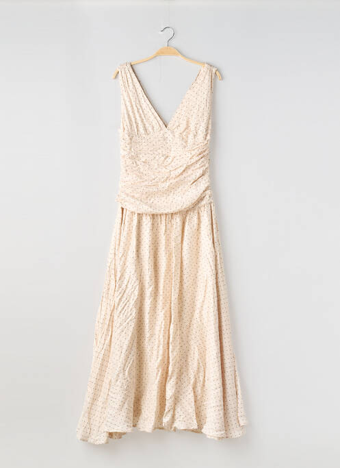 Robe longue sans manche sans manche beige LOUNGE femme