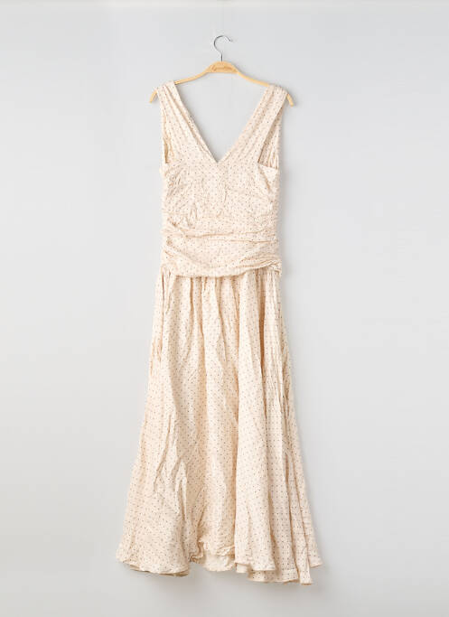 Robe longue sans manche sans manche beige LOUNGE femme