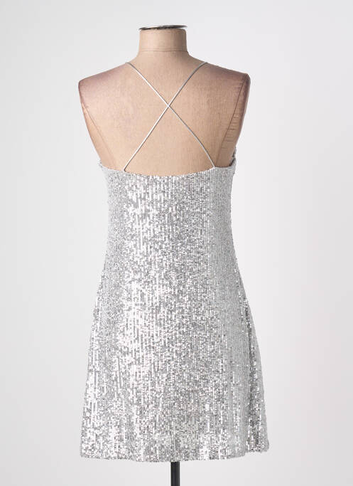Robe courte sans manche sans manche argent BROWNIE femme