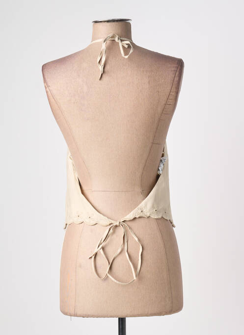 Top coupe cintrée sans manche vert ZARA femme