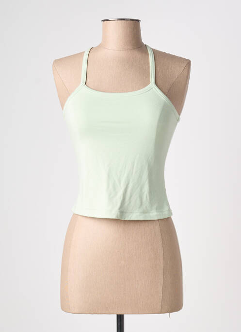 Top stretch sans manche vert NUBLADA femme