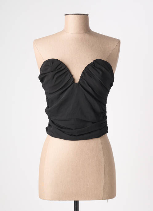 Top coupe cintrée sans manche noir NA-KD femme