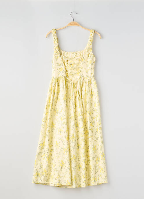 Robe mi-longue jaune GINA TRICOT femme