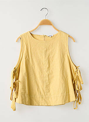 Top sans manche sans manche jaune CAMAIEU femme