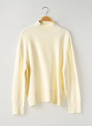 Pull coupe droite manches longues beige CAMAIEU femme