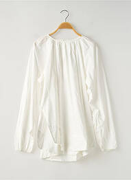 Blouse col rond manches longues blanc CAMAIEU femme