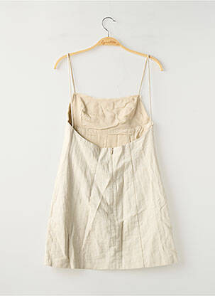 Robe courte sans manche sans manche beige MANGO femme