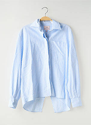 Chemisier coupe droite manches longues bleu PAUÈME femme