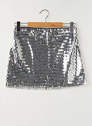 Mini-jupe doublure argent BROWNIE femme