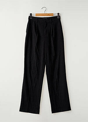 Pantalon large fermeture zippée sous rabat boutonné taille normale noir GINA TRICOT femme