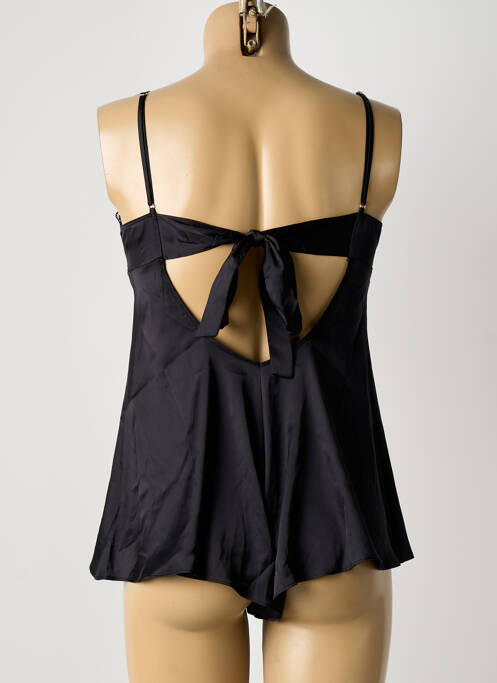 Top/caraco tissage satiné noir LOUNGE femme