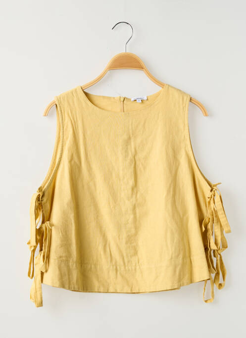 Top sans manche sans manche jaune CAMAIEU femme