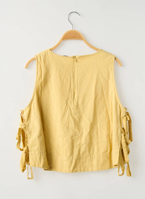 Top sans manche sans manche jaune CAMAIEU femme