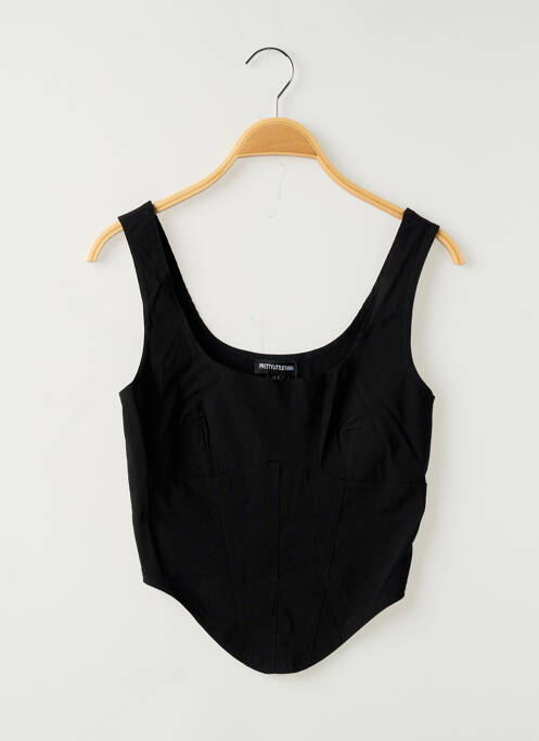 Top stretch sans manche noir PRETTY LITTLE THING femme