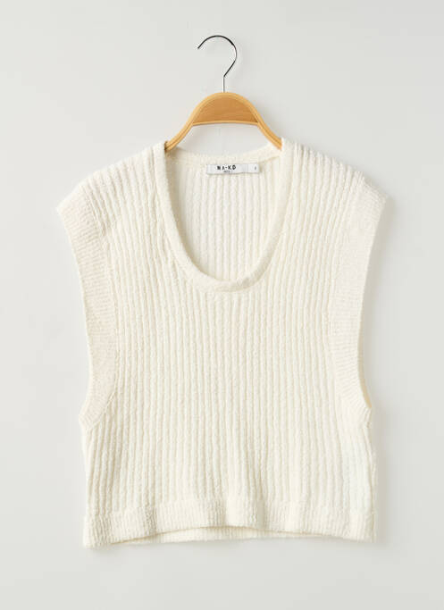 Top manches courtes manches courtes blanc NA-KD femme